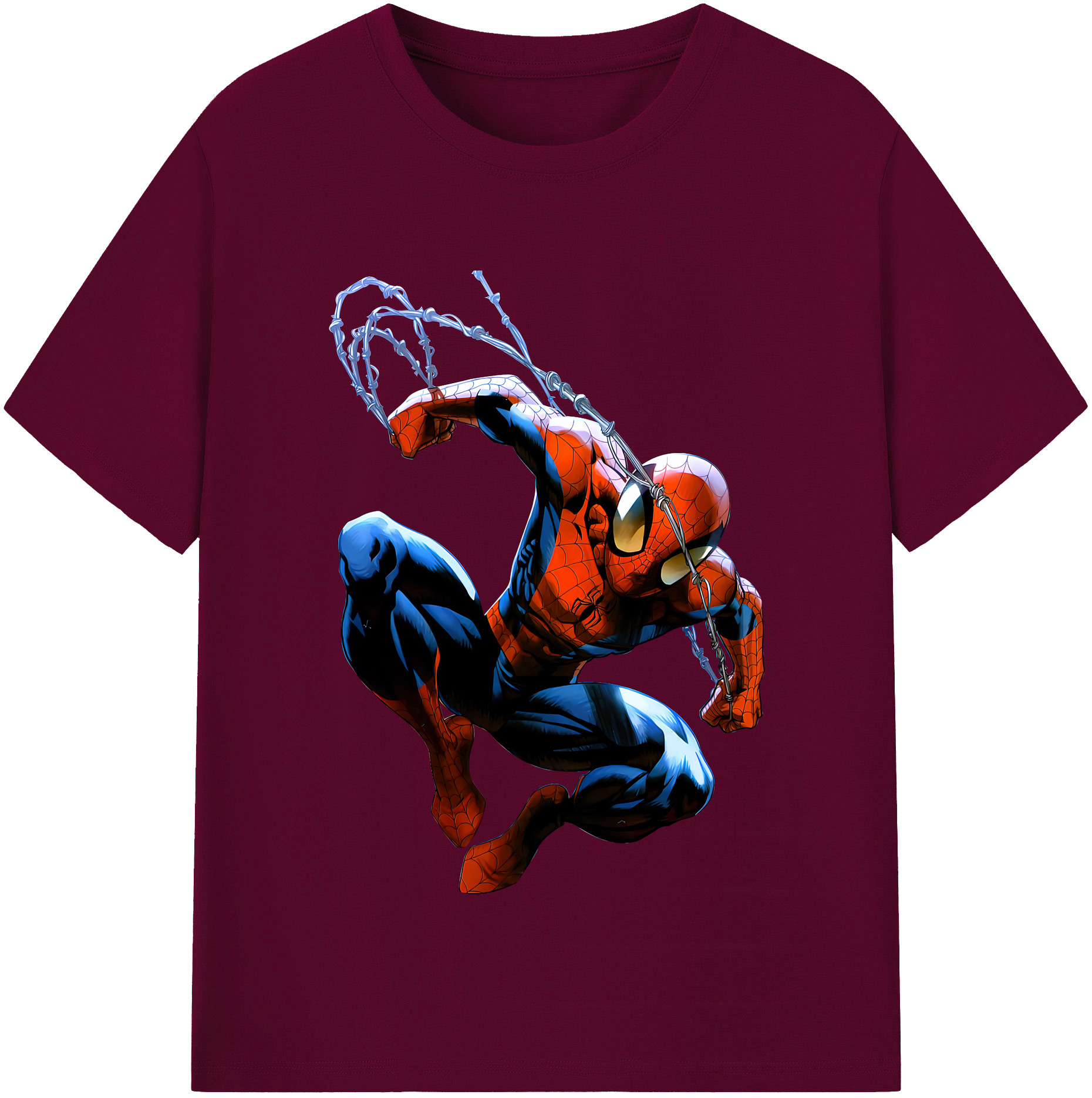 （画像用） Spider Man スパイダーマン レディースカジュアルプリントTシャツ（綿100％）